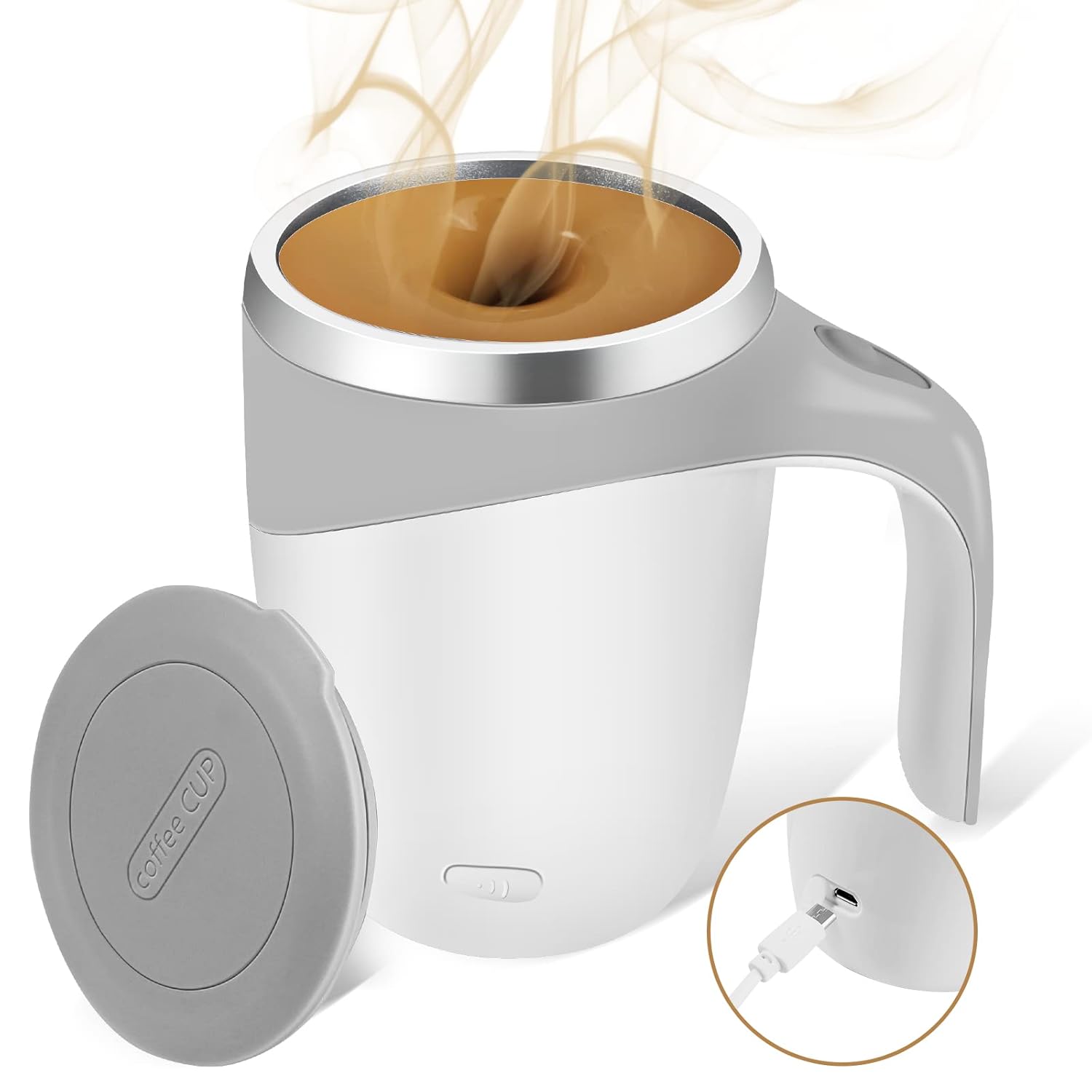 ⚡ Magnetic Automatic Self-Stirring Coffee Mug